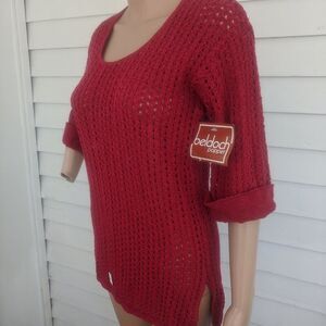 70s Sweater Red Vintage Beldoch Pepper S New with Tag